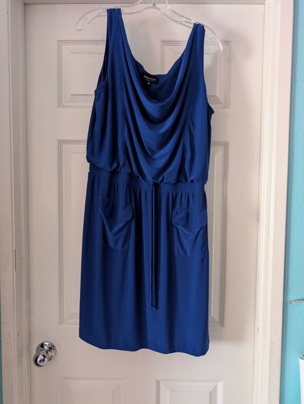 18 RN Studio - Royal Blue Draped Tank Dress